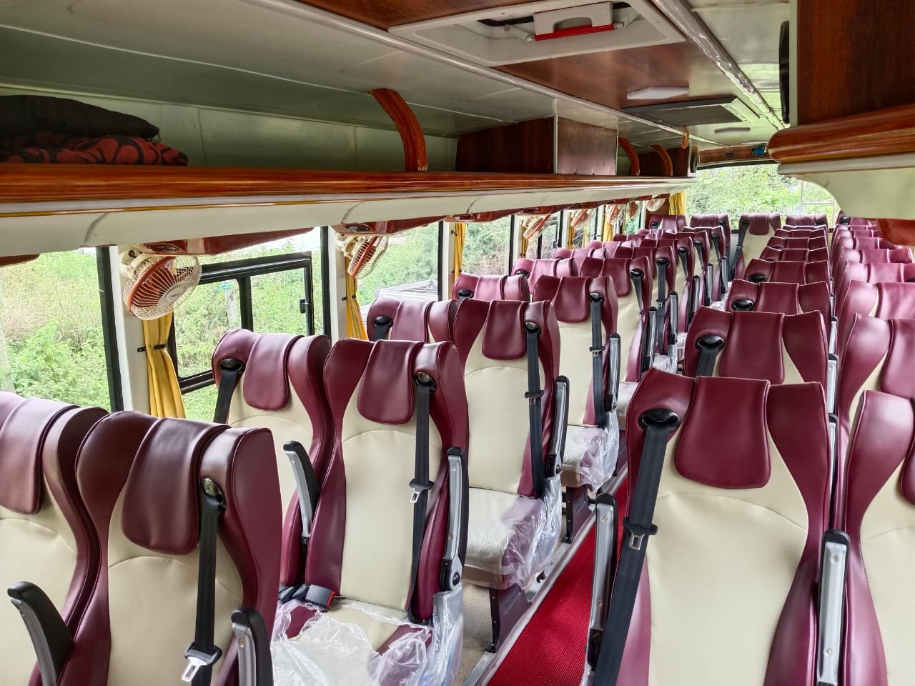 SJR Tours and Travels — luxury coach interior